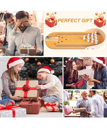 VITTYL Mini Bowling Game Set - Fun White Elephant Gift for Kids & Adults | Desk Stress Reliever | Educational Early Development Toy | Wooden Mini Bowling Ball - Buy Online on GoSupps.com