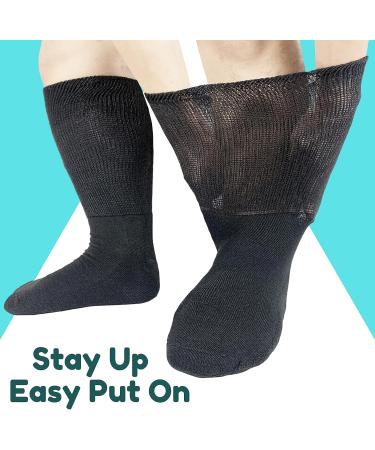 Gooi Extra Wide Socks | Soft Stretch for Swollen Feet | Men Women 10-15 | Non-Binding, Breathable | Bariatric Neuropathy Lymphedema Edema Relief - Buy Online on GoSupps.com