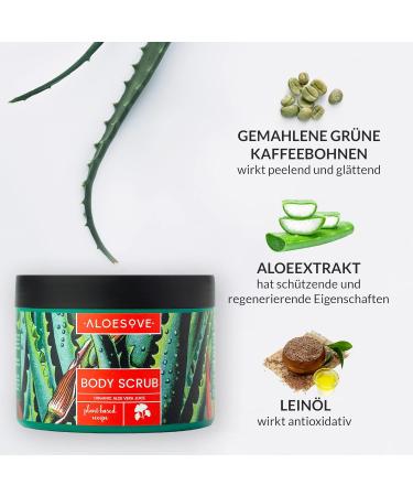 ALOESOVE Body Scrub 245g | Natural Vegan Body Peeling with Organic Aloe Extract | International Shipping - Buy Online on GoSupps.com