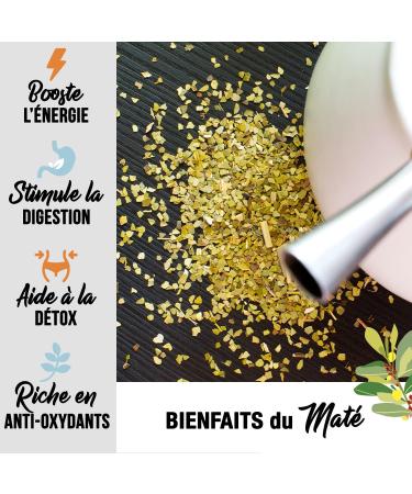 Origeens Organic Yerba Mate Tea with Lemon and Ginger 200g - Le Tonique | Energizing Detox Drink with Organic Unroasted Yerba Mate Leaves | Ginger Lemon Flavor - Buy Online on GoSupps.com