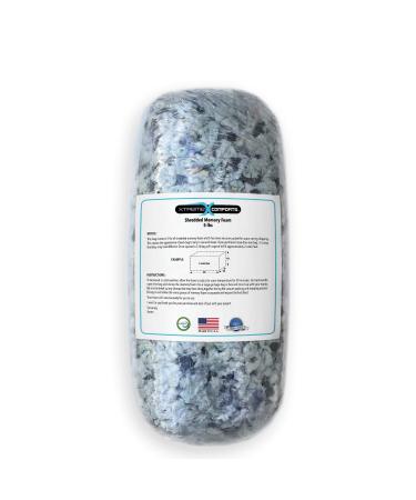 Xtreme Comforts 5 LBS Bean Bag Filler w/Shredded Memory Foam - Pillow Stuffing Material for Couch Pillows  Cushions  Bean Bag Refill Filling  & More Poly Fil/Polyfill Stuffing Needs (5 Pounds)