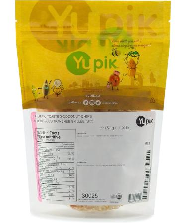 Yupik Organic Toasted Coconut Chips Shavings 450 g 6 Count Non-GMO Vegan Gluten-Free Kosher Crunchy Coconut Unsweetened No Added Sugar Oil-Free Source of Fiber Healthy Snacks 2.6 kg - Buy Online on GoSupps.com