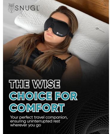 SNUGL Complete Travel Comfort Set - 100% Light-Blocking Eye Mask & Noise-Cancelling Earplugs - Includes Multi-Compartment Storage Case | 3 Ear Tip Sizes - Sleek Black Black - Travel Set - Buy Online on GoSupps.com
