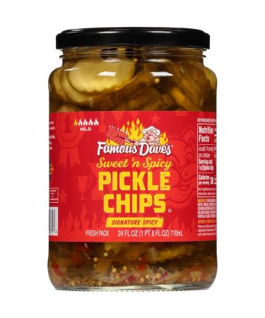 Famous Dave's Pickle - Sweet 'n Spicy Spears and Sweet 'n Spicy Chips - Pack of 3 - 24 Fl Oz. - Buy Online on GoSupps.com