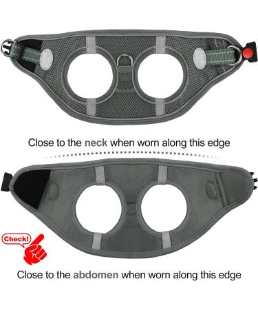 Joyal Dog Harness | Reflective Soft Padded Dog Harness for Small & Medium Dogs | Air-Mesh Breathable Design | Gray (M: 42-47cm) - Buy Online on GoSupps.com