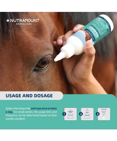 Nutramount Moisturizing Eye Drops for Horses and Ponies 150ML/5 fl. oz Dry Eye Relief Twin Bottle Set - Buy Online on GoSupps.com