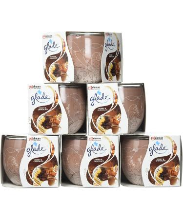 Glade Scented Candle Pack of 6: Honey & Chocolate Fragrance with Essential Oils | Decorative Foil | International Shipping - Buy Online on GoSupps.com