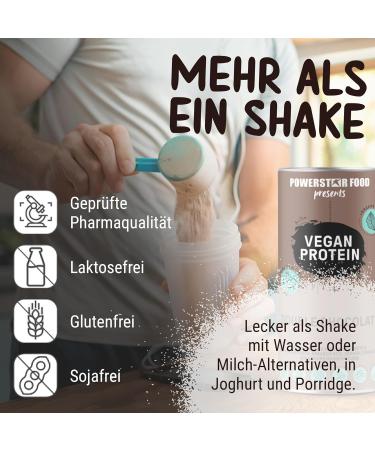 Powerstar Vegan Protein 500g - Soy-Free Multi-Component Powder with 10 Superfoods | German Quality | Ideal for Muscle Building | Double Chocolate Flavor - Buy Online on GoSupps.com