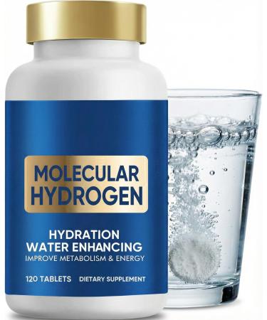 veryherbs H2 Molecular Hydrogen Water Tablets - 120ct Magnesium Supplement for Brain Health & Focus