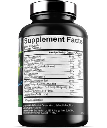 Iron Labs Nutrition Cycle Support - On Cycle Support Supplements for Men - 120 Capsules - Milk Thistle and Saw Palmetto - 1 Pack - Buy Online on GoSupps.com