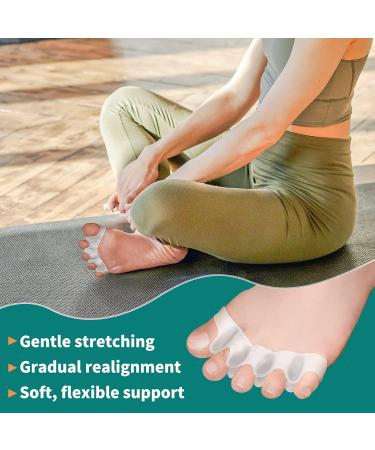 Pack of 10 Gel Toe Separators | Silicone Toe Spacers for Bunions & Correct Alignment | Restore Overlapping Toes - Buy Online on GoSupps.com