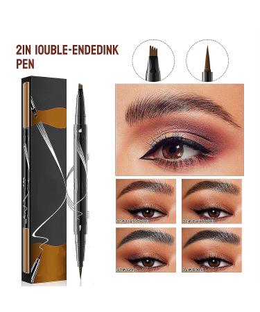 Natural Brow Eyebrow Pen Trailott Eyebrow Pen Bulletboard Waterproof Eyebrow Pen (Light Brown) Waterproof With 4-Fork-Tip & Precise Brush-Tip Bulletboard Waterproof Eyebrow Pen Bulletinboard Brow Pen 4pc - Buy Online on GoSupps.com