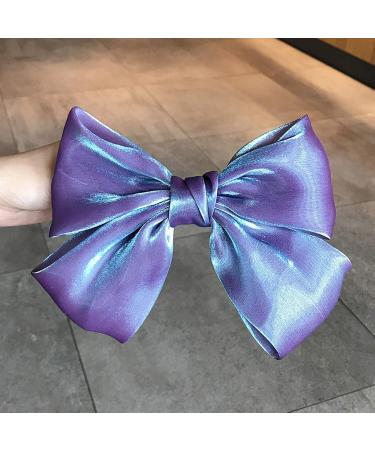 Large Bow Organza Shiny Hair Clips Hair Pins Bowknot Embroidery Butterfly Alligator Clips Ponytail Holder Barrette Bobby Pins for Women Girls Party Hair Accessories - Buy Online on GoSupps.com