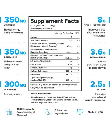 LEGION Pulse Pre Workout Supplement - Natural Nitric Oxide Energy Drink | Boost Performance, Creatine-Free Formula with Beta Alanine, Citrulline & Alpha GPC | Blood Orange Flavor | 20 Servings - Buy Online on GoSupps.com