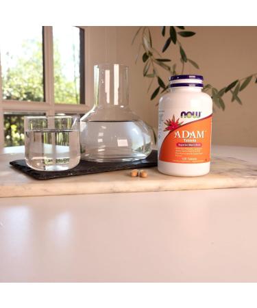 NOW Foods Supplements ADAM Men's Multivitamin with Saw Palmetto Lycopene Alpha Lipoic Acid and CoQ10 Plus Natural Resveratrol & Grape Seed Extract 120 Tablets 120 Count (Pack of 1) - Buy Online on GoSupps.com