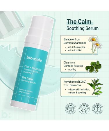 biocule The Calm Soothing Face Serum Cica Bisabolol & Polyphenols for Soothing & Calming Face Serum to reduce Skin Inflammation Redness & Swelling for Sensitive Skin - Buy Online on GoSupps.com
