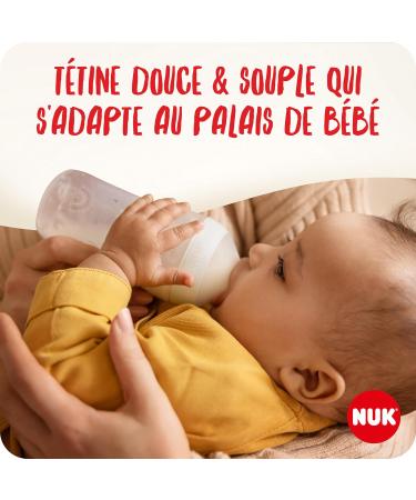 Nuk Perfect Match Baby Bottle Set 3+ Months Fits Baby Palate Temperature Control Anti-Colic Vent 150 ml and 260 ml BPA - Buy Online on GoSupps.com