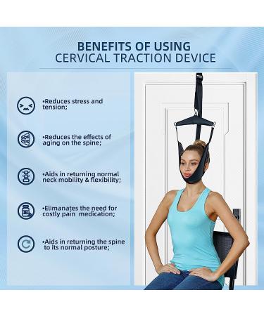 Portable Cervical Neck Traction Device for Pain Relief - Over-The-Door Neck Stretcher for Home Physical Therapy - Buy Online on GoSupps.com