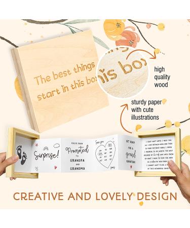 Grandparents Pregnancy Announcement Gift - Sonogram Picture Wooden Keepsake Box - Buy Online on GoSupps.com