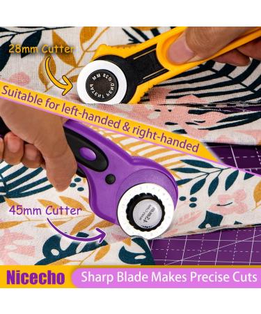 Rotary Cutter Set with 45mm & 28mm Cutters, 8 Blades, Cutting Mat, and Quilting Rulers - Ideal Quilt Kit for Sewing Lovers & Beginners - Buy Online on GoSupps.com