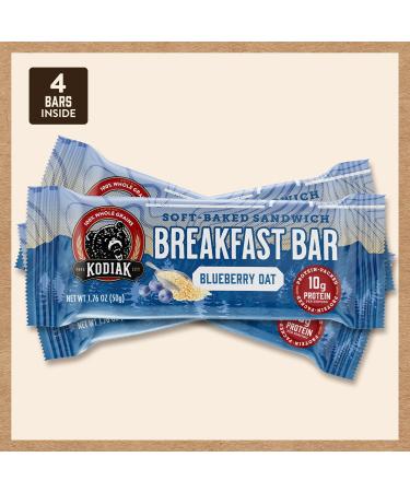 Kodiak Cakes Soft Baked Sandwich Breakfast Bars - Blueberry Oat High Protein 100% Whole Grains 48 Bars (12 Boxes) - Healthy Snack for Breakfast - Buy Online on GoSupps.com