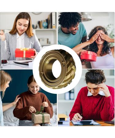 Shop Tire Profile Spinner Ring | Rotating Mechanical Jewelry for All Ages - Stainless Steel Gold - Buy Online on GoSupps.com