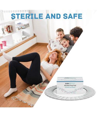 100 Sterile Alcohol Prep Pads | Antiseptic, Latex-Free, Individually Wrapped | Thick 2-Ply Swabs for Excellent Cleansing Action - Buy Online on GoSupps.com