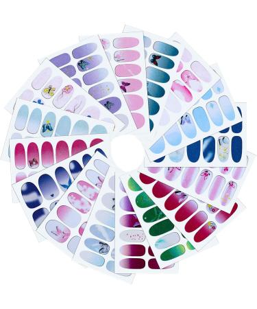 MWoot 16-Sheet Butterfly Nail Ticker Self-Adhesive Nail Art Stickers & Nail Files for Creative DIY Manicure Decoration - Buy Online on GoSupps.com