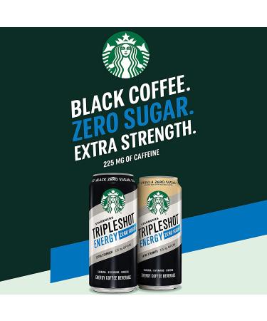 Starbucks Tripleshot Energy Extra Strength Espresso Vanilla Coffee Beverage, 225mg Caffeine, 15oz Cans (12 Pack) - Zero Sugar - Buy Online on GoSupps.com