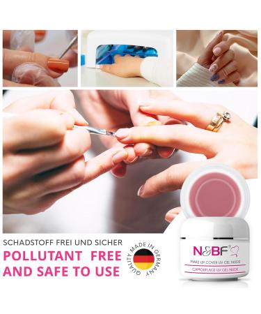Buy N&BF Make Up UV Gel 15ml - Rose Pink Milky Camouflage Gel | German Made Self-Smoothing Acid-Free Cover Gel for Baby Boomer & French Nails - 1-Pack - Buy Online on GoSupps.com