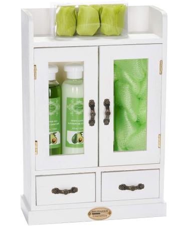 BRUBAKER Cosmetics 10-Piece Avocado Bath & Care Gift Set - Vintage White Beauty Cabinet for Spa Luxury - Buy Online on GoSupps.com