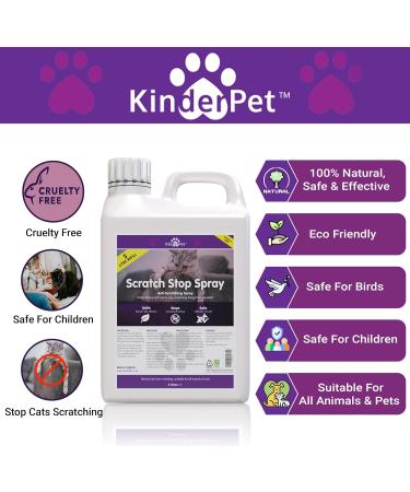 KinderPet Cats Kittens Scratch Stop Anti Scratch Big Value 5L Refill Cat Kitten Scratching Deterrent Repellent Cruelty Free 100% Natural - Buy Online on GoSupps.com