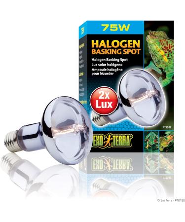 Exo Terra Halogen Basking Spot 75W - Broad Spectrum Daylight Lamp E27 Socket - 1 Pack for Reptiles & Amphibians - Buy Online on GoSupps.com