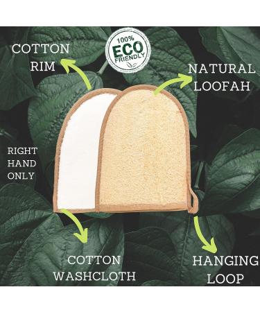 Natural Egyptian Loofah Scrubber Pads - Eco-Friendly Bath Sponge for Face, Back & Body - Buy Online on GoSupps.com