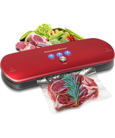 KitchenBoss Food Vacuum Sealer Machine: Vacuum Sealer Machine for Dry and Moist Foods Storage Preservation Automatic Vacuum Sealing Include 5 Pcs Food Vacuum Bags