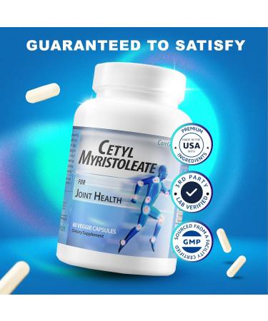 Cetyl Myristoleate Soft Gels Omega 5 Fatty Acid - Joint Relief & Mobility Support - With Glucosamine, Turmeric - 90 Soft Gels - Buy Online on GoSupps.com