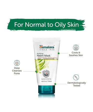 Himalaya Purifying Neem Mask 150ml - Natural Acne & Oil Control - Buy Online on GoSupps.com