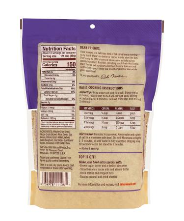 Bob's Red Mill Gluten Free 8 Grain Hot Cereal - 1.56 lb Pack - Buy Online on GoSupps.com
