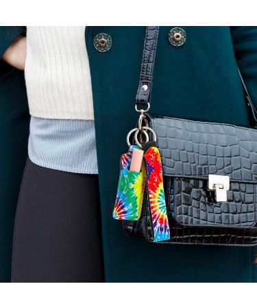 12-Piece Lipstick Holder Keychains Set with Neoprene Wristlet Lanyards - Vibrant Colors Portable Lip Balm Keyring Organizers - Buy Online on GoSupps.com