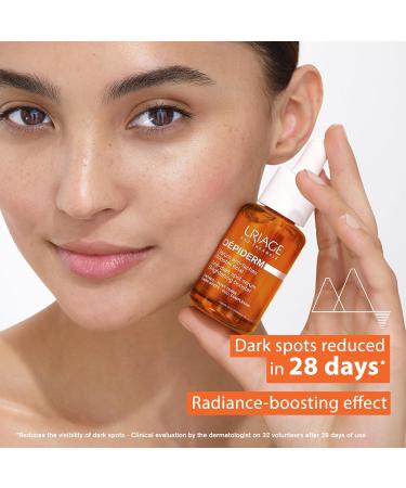 Uriage D piderm Anti-Dark Spot Serum Brightening Booster 30ml - Concentrated 20% Vitamin C Complex & Niacinamide - Reduces Dark Spots in 28 Days! 94% Natural Ingredients - Suitable for Sensitive Skin - Buy Online on GoSupps.com