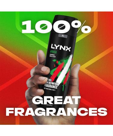 Lynx Africa Men's Fragrance Aluminium Free Masculine Body Spray Deodorant Fresh And Long Lasting Odour Protection 10 Pack of 200m. 1 count (Pack of 10) - Buy Online on GoSupps.com