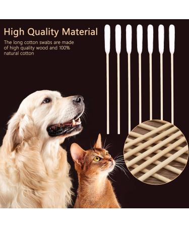 Heyu-Lotus 100 Pcs Cotton Dog Ear Swabs - 15cm Eco-Friendly Ear Cleaners for Dogs & Cats - Buy Online on GoSupps.com