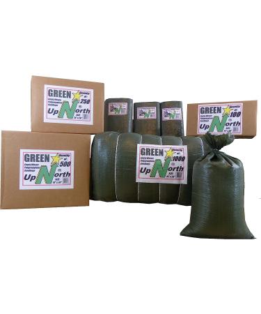 UpNorth Sandbags 20-Pack - Empty Woven Polypropylene Sand Bags with Ties, UV Protection - 14 x 26 Military Green - Buy Online on GoSupps.com