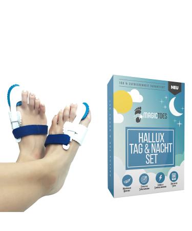 Magictes Hallux Valgus Day & Night Set - 2 x Hallux Valgus rails + 2 x toe spreaders 2.0 + exclusive eBook |Quick pain freedom