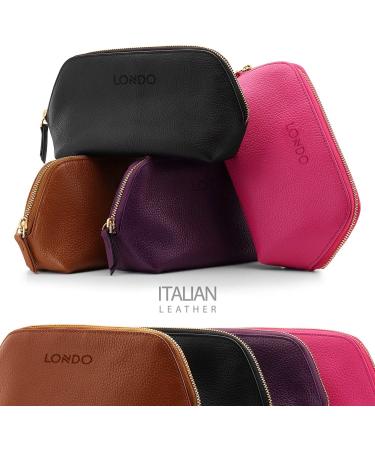 Londo Genuine Leather Cosmetic Bag - Travel Organizer & Toiletry Bag in Purple | International Shipping - Buy Online on GoSupps.com