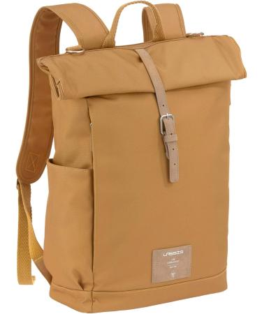 L SSIG Rolltop Backpack - Eco-Friendly Diaper Bag with Changing Mat Stroller Attachment & Bottle Holder in Yellow (Curry) - Shop Internationally - Buy Online on GoSupps.com
