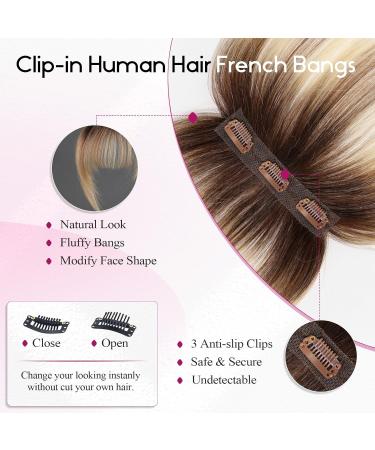 EMMOR Clip in Bangs 100% Human Hair Bangs with 3 Non-slip Clips 360 Cover Top HairPieces with 5 inch Wispy Fringes for enhancing Women's Facial Features(Ombre Bleach Blonde) 3D Wispy Bangs Ombre Bleach Blonde - Buy Online on GoSupps.com