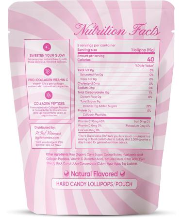 It Girl Vitamins Beauty Lollipops Collagen Peptides for Women + Vitamin C Immune Support for Hair Skin and Nails Healthy Candy & Snack - Watermelon - Pack Of 5 - Buy Online on GoSupps.com