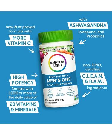 Rainbow Light Men's One Multivitamin - 150 Tablets for Optimal Health - Buy Online on GoSupps.com