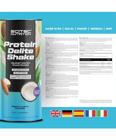  Scitec Nutrition Scitec Nutrition Protein Delite Shake Protein Powder Drink with Shredded Coconut L-Carnitine 700g Coconut-Almond - Buy Online on GoSupps.com